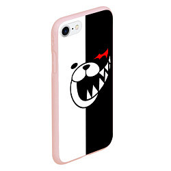 Чехол iPhone 7/8 матовый MONOKUMA КАПЮШОН, цвет: 3D-светло-розовый — фото 2