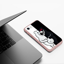 Чехол iPhone 7/8 матовый MONOKUMA, цвет: 3D-светло-розовый — фото 2