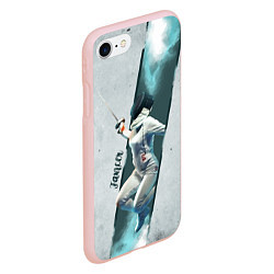 Чехол iPhone 7/8 матовый Фехтовальщик, цвет: 3D-светло-розовый — фото 2