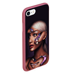 Чехол iPhone 7/8 матовый Ariana Grande Ариана Гранде, цвет: 3D-малиновый — фото 2