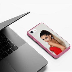 Чехол iPhone 7/8 матовый Ariana Grande Ариана Гранде, цвет: 3D-малиновый — фото 2