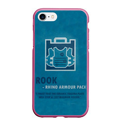 Чехол iPhone 7/8 матовый Rook R6s, цвет: 3D-малиновый