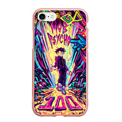 Чехол iPhone 7/8 матовый Моб Психо 100, цвет: 3D-светло-розовый