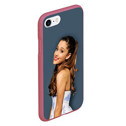 Чехол iPhone 7/8 матовый Ariana Grande Ариана Гранде, цвет: 3D-малиновый — фото 2