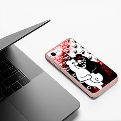 Чехол iPhone 7/8 матовый MONOKUMA, цвет: 3D-светло-розовый — фото 2