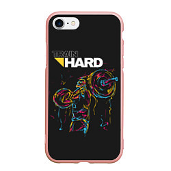 Чехол iPhone 7/8 матовый Train hard