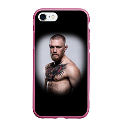 Чехол iPhone 7/8 матовый Conor McGregor, цвет: 3D-малиновый