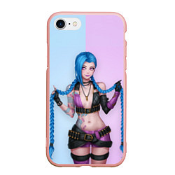 Чехол iPhone 7/8 матовый League of Legends Jinx