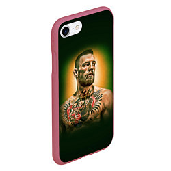 Чехол iPhone 7/8 матовый Conor McGregor, цвет: 3D-малиновый — фото 2