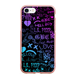 Чехол iPhone 7/8 матовый LIL PEEP LOGOBOMBING