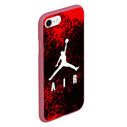 Чехол iPhone 7/8 матовый MICHAEL JORDAN, цвет: 3D-малиновый — фото 2