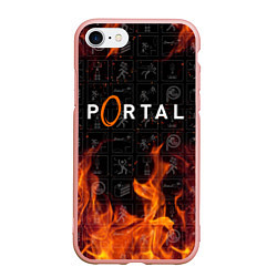 Чехол iPhone 7/8 матовый PORTAL, цвет: 3D-светло-розовый