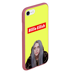 Чехол iPhone 7/8 матовый BILLIE EILISH, цвет: 3D-малиновый — фото 2