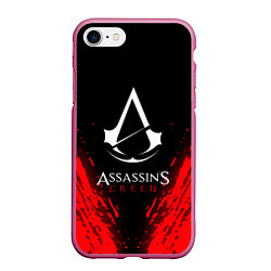 Чехол iPhone 7/8 матовый Assassin’s Creed, цвет: 3D-малиновый