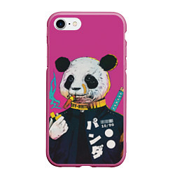 Чехол iPhone 7/8 матовый Off-White for Panda, цвет: 3D-малиновый