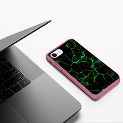 Чехол iPhone 7/8 матовый Текстура, цвет: 3D-малиновый — фото 2