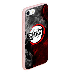 Чехол iPhone 7/8 матовый KIMETSU NO YAIBA, цвет: 3D-светло-розовый — фото 2