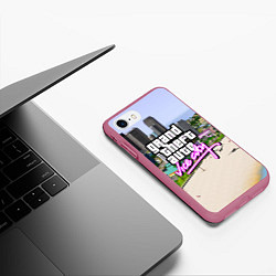 Чехол iPhone 7/8 матовый GTA REDUX 2020, цвет: 3D-малиновый — фото 2