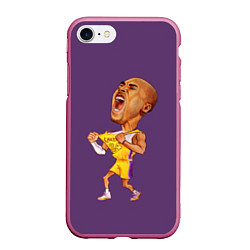 Чехол iPhone 7/8 матовый Kobe Bryant, цвет: 3D-малиновый