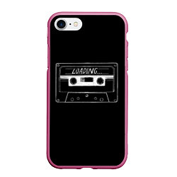 Чехол iPhone 7/8 матовый Loading, цвет: 3D-малиновый