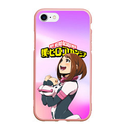 Чехол iPhone 7/8 матовый MY HERO ACADEMIA, цвет: 3D-светло-розовый