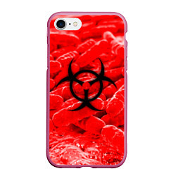 Чехол iPhone 7/8 матовый PLAGUE INCBIOHAZARD, цвет: 3D-малиновый