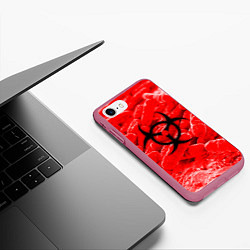 Чехол iPhone 7/8 матовый PLAGUE INCBIOHAZARD, цвет: 3D-малиновый — фото 2