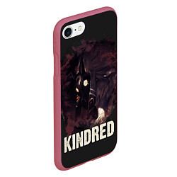 Чехол iPhone 7/8 матовый Kindred, цвет: 3D-малиновый — фото 2