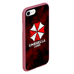 Чехол iPhone 7/8 матовый UMBRELLA CORP, цвет: 3D-малиновый — фото 2