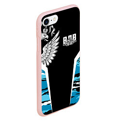 Чехол iPhone 7/8 матовый Камуфляж ВДВ, цвет: 3D-светло-розовый — фото 2