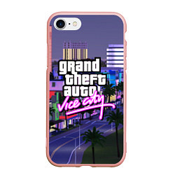 Чехол iPhone 7/8 матовый Grand Theft Auto Vice City