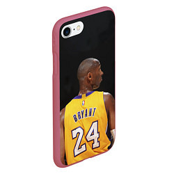 Чехол iPhone 7/8 матовый Kobe Bryant, цвет: 3D-малиновый — фото 2