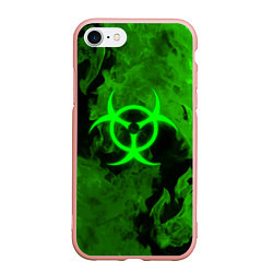 Чехол iPhone 7/8 матовый BIOHAZARD, цвет: 3D-светло-розовый