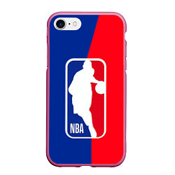 Чехол iPhone 7/8 матовый NBA Kobe Bryant, цвет: 3D-малиновый