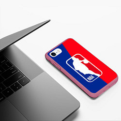 Чехол iPhone 7/8 матовый NBA Kobe Bryant, цвет: 3D-малиновый — фото 2