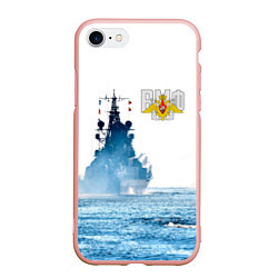 Чехол iPhone 7/8 матовый ВМФ, цвет: 3D-светло-розовый