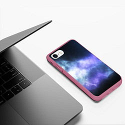 Чехол iPhone 7/8 матовый ГОЛУБОЕ НЕБО, цвет: 3D-малиновый — фото 2
