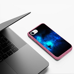 Чехол iPhone 7/8 матовый КОСМОС STAR, цвет: 3D-малиновый — фото 2