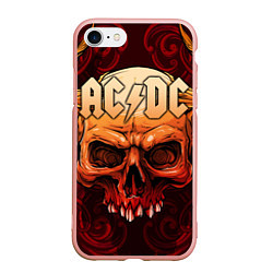 Чехол iPhone 7/8 матовый ACDC, цвет: 3D-светло-розовый