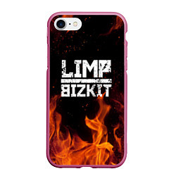 Чехол iPhone 7/8 матовый LIMP BIZKIT, цвет: 3D-малиновый