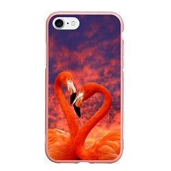 Чехол iPhone 7/8 матовый Flamingo Love