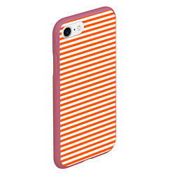 Чехол iPhone 7/8 матовый Тельняшка МЧС, цвет: 3D-малиновый — фото 2