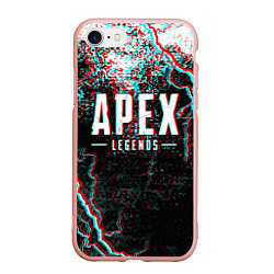 Чехол iPhone 7/8 матовый APEX LEGENDS GLITCH, цвет: 3D-светло-розовый