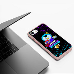 Чехол iPhone 7/8 матовый BRAWL STARS MRP, цвет: 3D-светло-розовый — фото 2