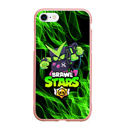 Чехол iPhone 7/8 матовый BRAWL STARS VIRUS 8-BIT, цвет: 3D-светло-розовый