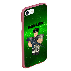 Чехол iPhone 7/8 матовый Roblox, цвет: 3D-малиновый — фото 2