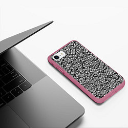 Чехол iPhone 7/8 матовый Yuck Fou! Fothermucker!, цвет: 3D-малиновый — фото 2