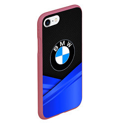 Чехол iPhone 7/8 матовый BMW, цвет: 3D-малиновый — фото 2