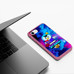 Чехол iPhone 7/8 матовый BRAWL STARS MRP, цвет: 3D-малиновый — фото 2