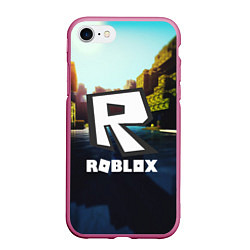 Чехол iPhone 7/8 матовый ROBLOX, цвет: 3D-малиновый